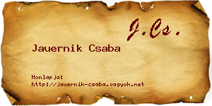 Jauernik Csaba névjegykártya