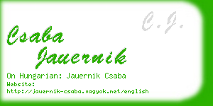 csaba jauernik business card